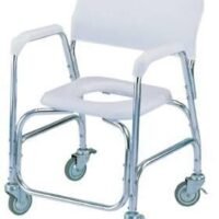 Silla Sanitaria de Aluminio con Ruedas